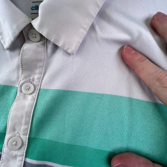Adidas Golf Polo Climacool Short Sleeve Athletic Golf Shirt Mens Small White - Picture 10 of 13